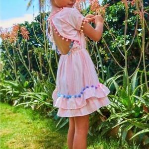 Little peixoto Pom Pom rainbow dress